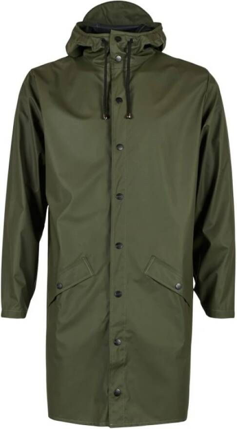 Rains Lange jas Buitenjas , Groen, Dames