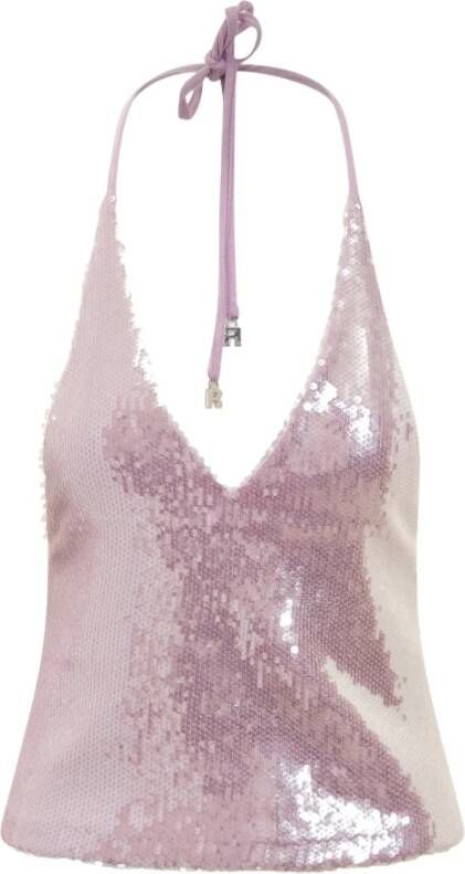 Rotate Birger Christensen Mouwloze tops , Roze, Dames