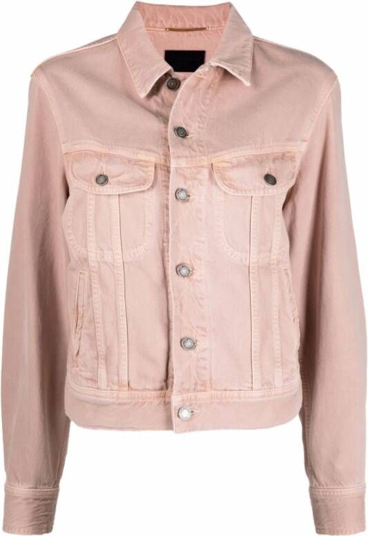 Saint Laurent Spijkerjassen Roze Dames