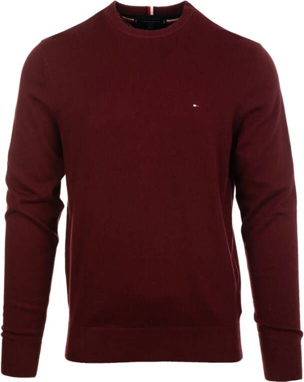 Tommy Hilfiger Ronde hals gekweek , Rood, Heren