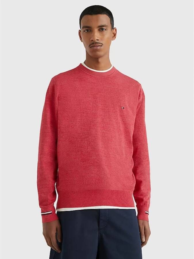 Tommy Hilfiger Round neck Knitwear , Rood, Heren