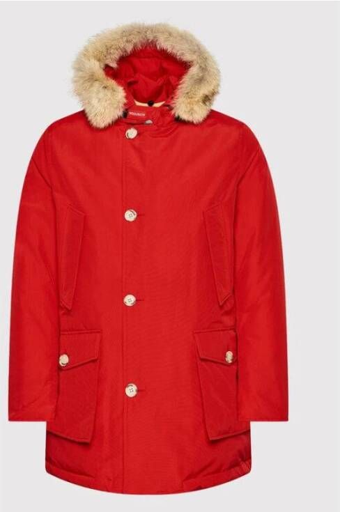 Woolrich Rood Arctic Parka DF met verwijderbare vacht , Rood, Heren