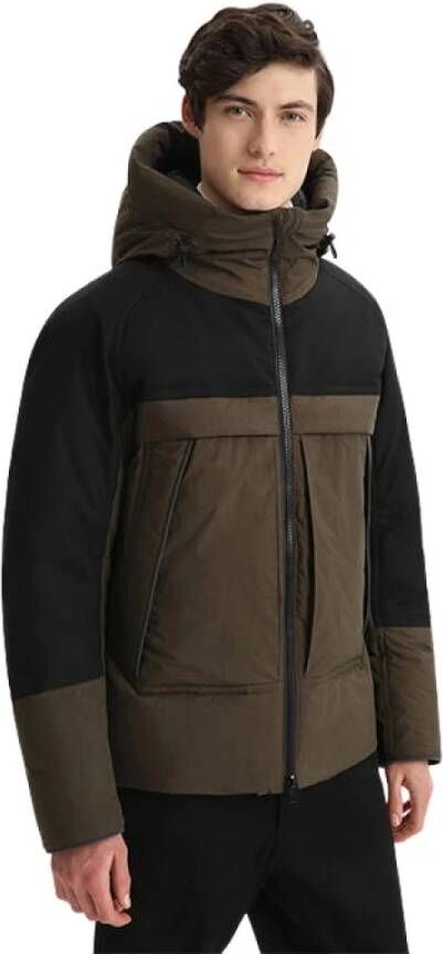 Woolrich Gemengde media teton jas , Groen, Heren