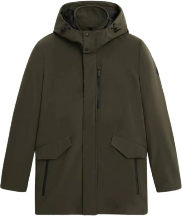 Woolrich Barrow Mac Softshell Coat , Groen, Heren