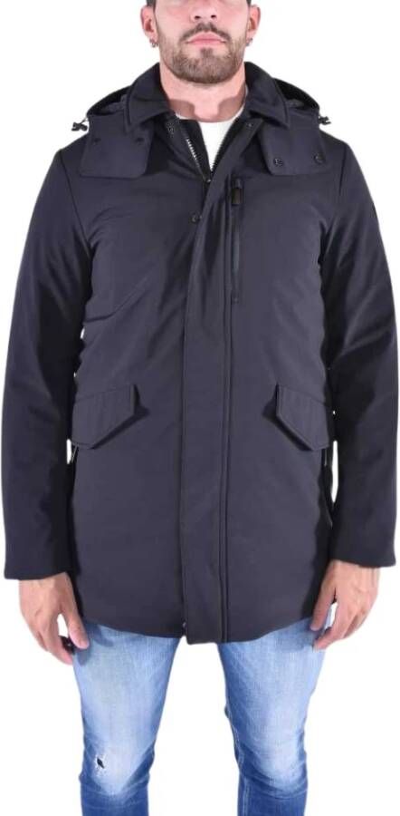 Woolrich Zwart Barrow Mac Soft Shell Jacket met verwijderbare kap , Zwart, Heren