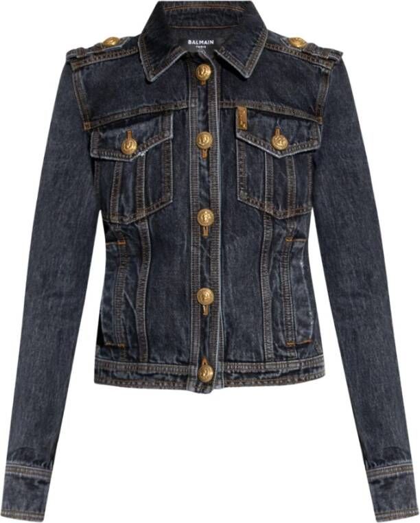 Balmain Spijkerjassen Grijs Dames