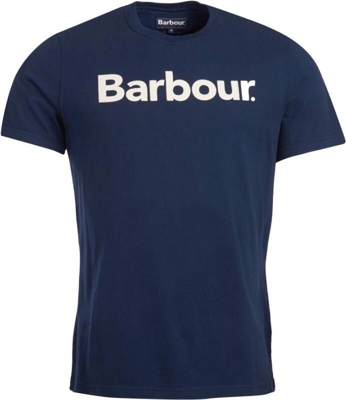 Barbour logo T shirt , Blauw, Heren