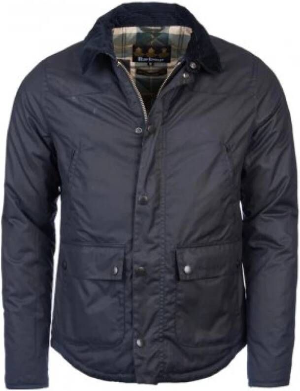 Barbour Men Wax Reelin Jacket , Blauw, Heren
