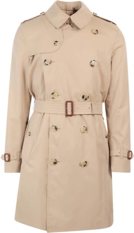 Burberry De middellange Kensington Heritage Trench Coat , Beige, Heren