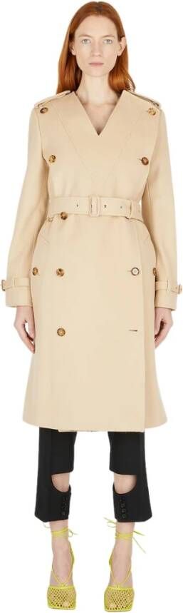 Burberry Met dubbele rijstjes met dubbele rijen , Beige, Dames
