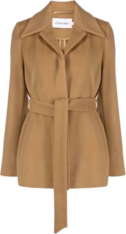 Calvin Klein Trenchcoats & Mantels Bruin Dames