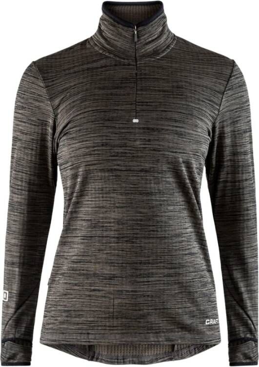 Craft Grid Halfzip Jas Dames Donkergrijs Mengeling