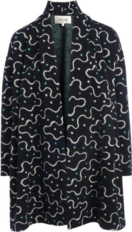 Diane Von Furstenberg Poncho's Zwart Dames