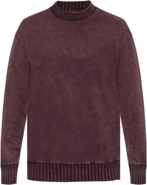Diesel Katoenen sweatshirt gedragen , Paars, Heren