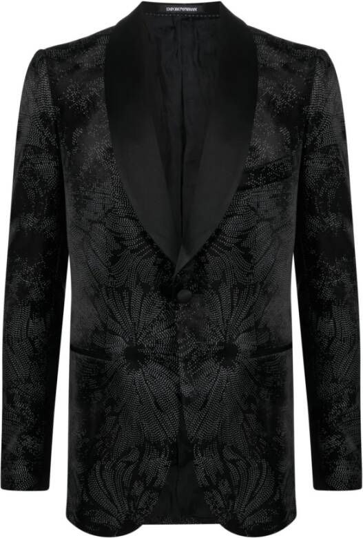 Emporio Armani Formele blazers , Zwart, Heren