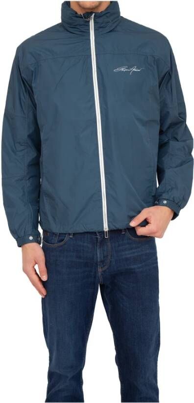 Emporio Armani Jack met opbergbare capuchon en steekzakken