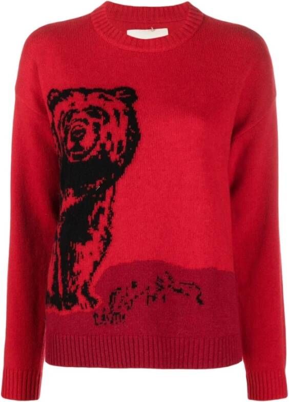 Emporio Armani Sweaters Rood , Rood, Dames