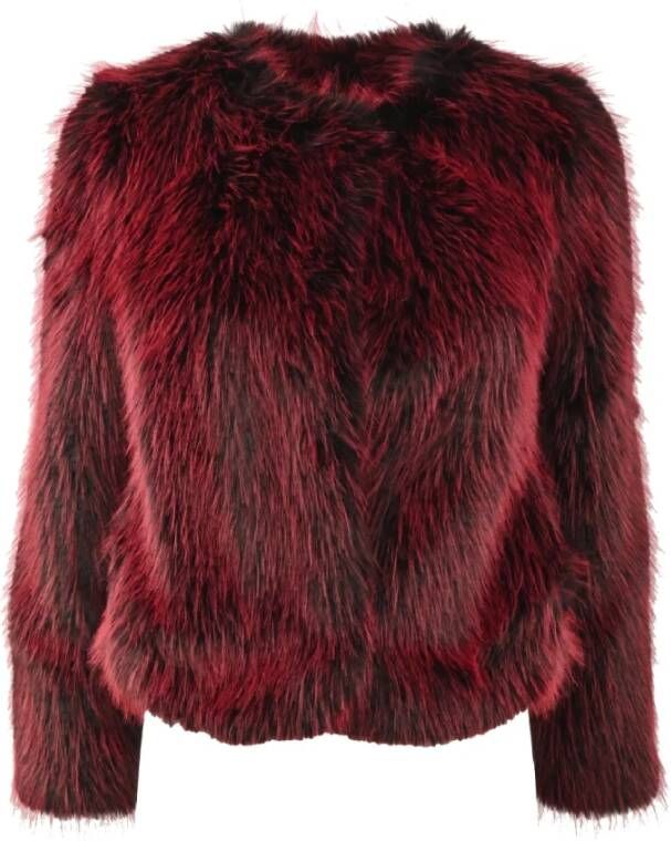 Guess Faux Fur Shearling Jackets , Rood, Dames