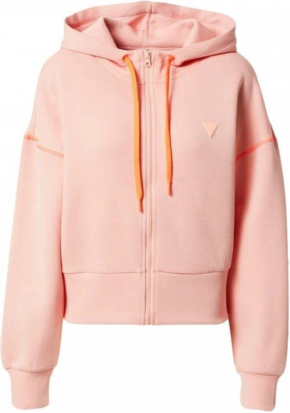 Guess Sudadera Caren Hooded Zip Swe , Rood, Dames