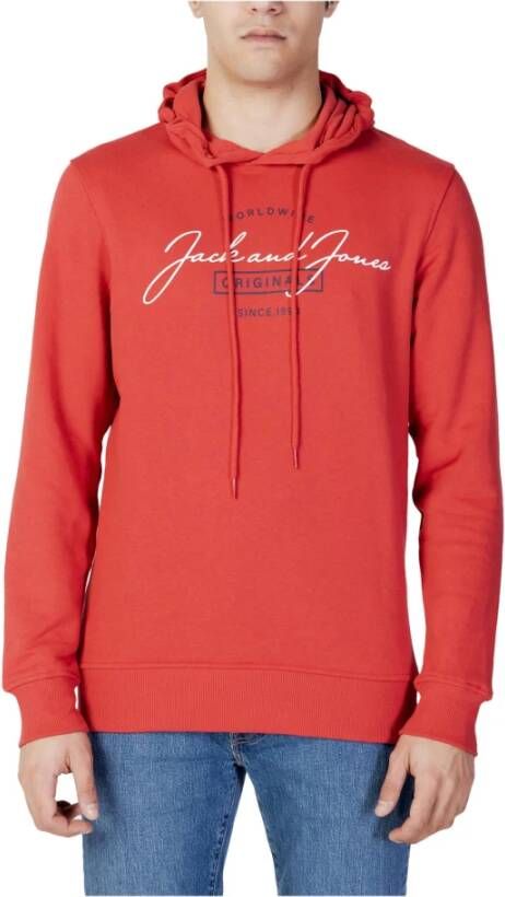 jack & jones Jorferry Sweat Hood FST 12225197 , Rood, Heren