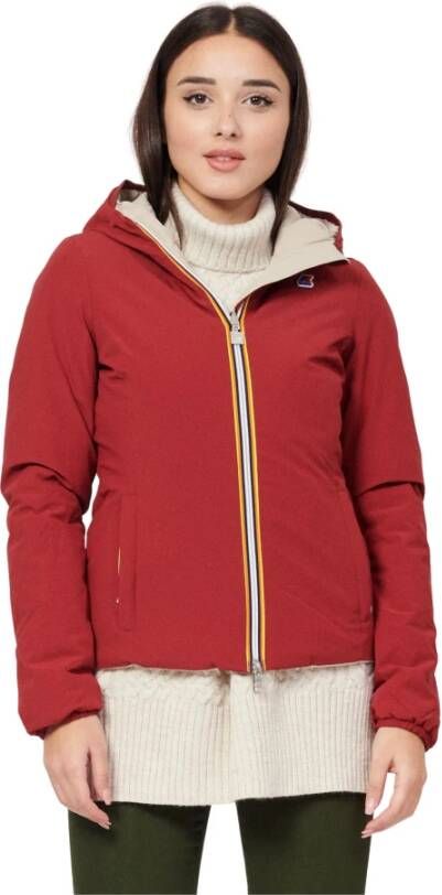 K-way K Way Gewatteerde Jassen Rood Dames