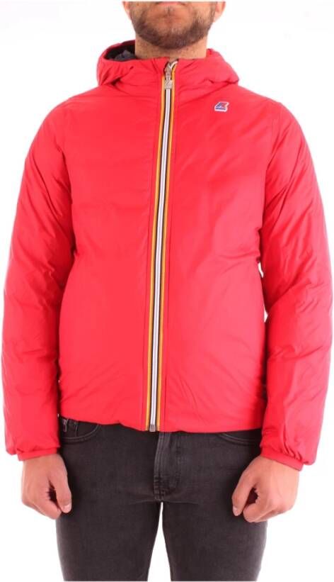 K-way K Way Jacques Thermo Plus.2 Dubbel K111Bew Red Hooding Red Raw Piumino K Way, Rood, Heren
