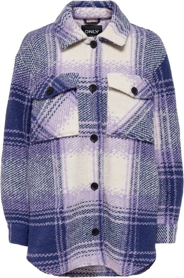 Only Britt shacket cc otw viola/. , Paars, Dames