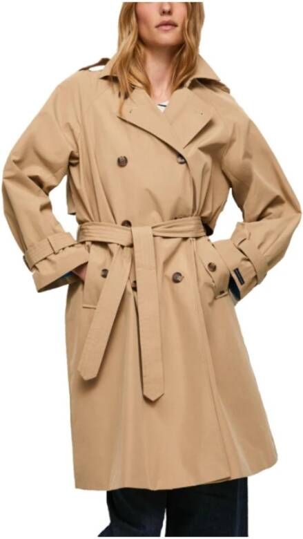 Pepe Jeans Trenchcoats & Mantels Beige Dames