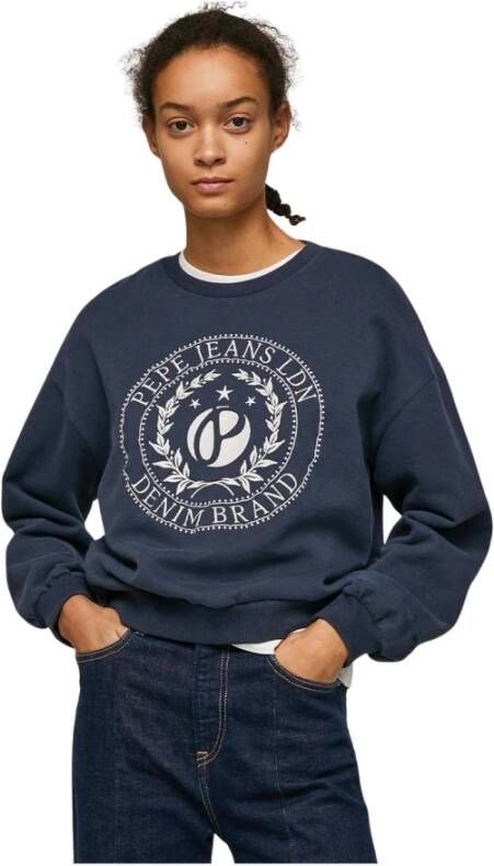 Pepe Jeans Hoodies & Sweatvesten Blauw Dames