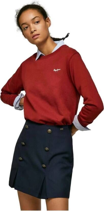 Pepe Jeans Hoodies & Sweatvesten Rood Dames