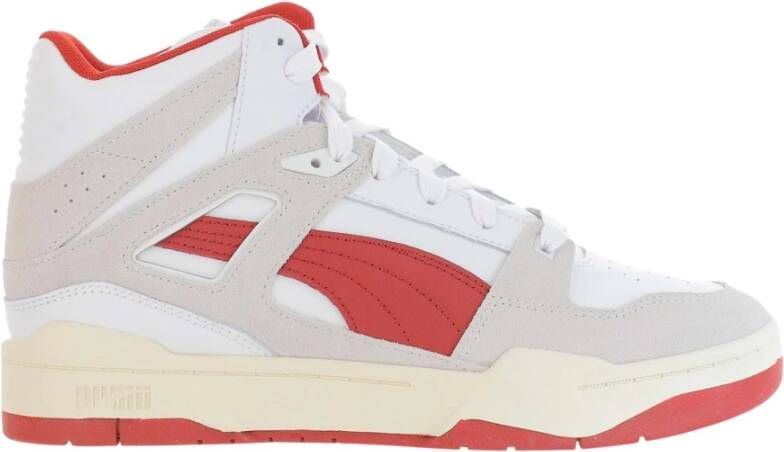 Puma Sneakers gemaakt van suede lederen veterafsluiting op voorste logo reliëf op tong iconische zijstreep panelen Design Gedrukt logo op het hiel Rubberzol Multi Made in China Samenstelling 100% leer, 100% rubber , Rood, Heren