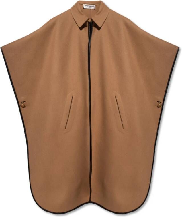 Saint Laurent Poncho's Beige Dames