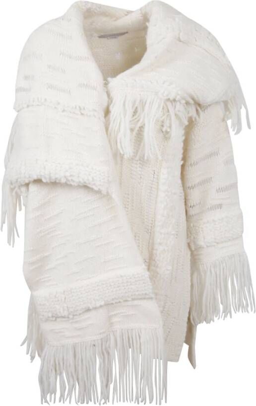 Stella Mccartney Asymmetrische geknipte cape , Beige, Dames