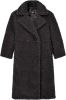Ugg Gertrude Long Teddy Coat in Ink Black,, Polyester online kopen