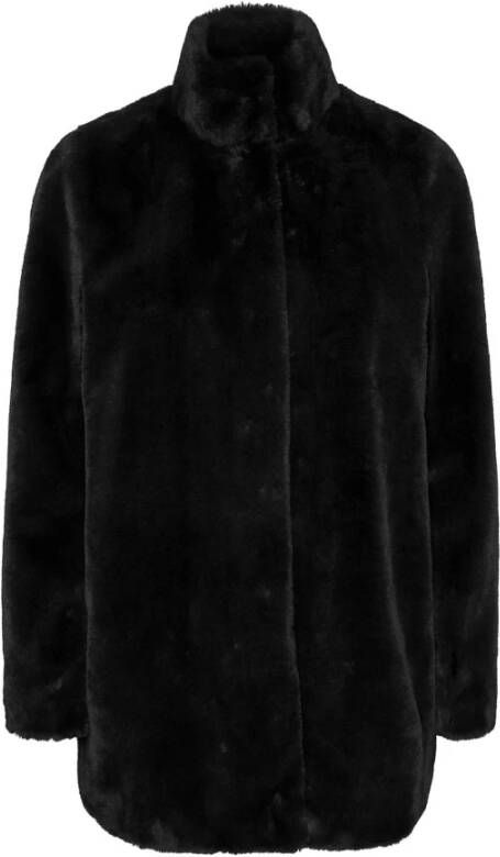 Vero Moda Vmthea 3/4 faux bontjack curve , Zwart, Dames