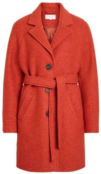 VILA coat met wol rood