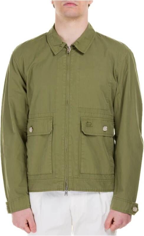 Woolrich Groene ritssluiting bomberjack , Groen, Heren