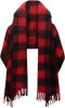 Woolrich Red Buffalo Controleer Red Black Cape , Rood, Dames online kopen