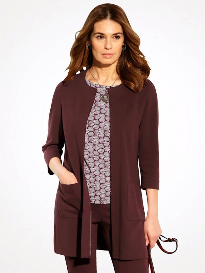 MONA Blazer van winterse jersey Bordeaux