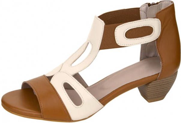 MONA Sandaaltje in harmonieuze kleuren Marine/Rood/Wit