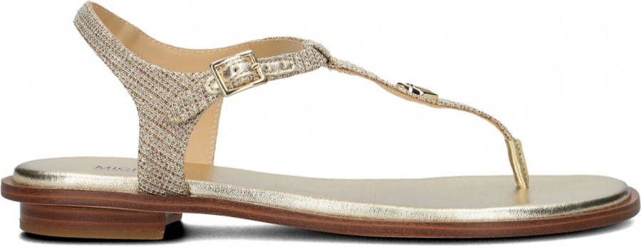 Michael Kors 9832 mallory thong leather pale gold
