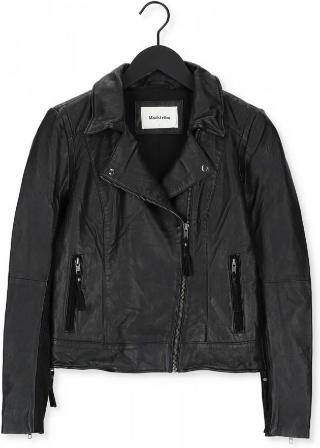 Modstr&#xF6;m Iman bikerjack van lamsleer met ritszakken