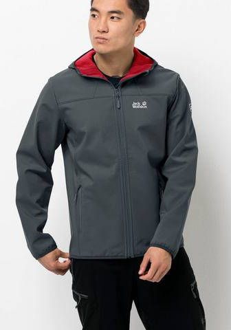 Jack Wolfskin Northern Point Softshell Donkergrijs/Lichtrood