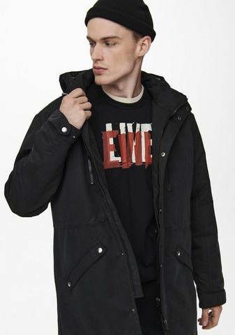 Only & Sons Klaus Winter Jacket , Zwart, Heren