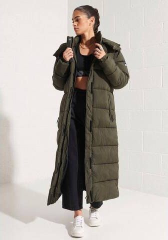 Superdry Touchline longline puffer jack met microdessin