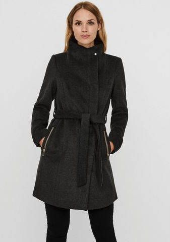 Vero Moda Korte jas VMTWODOPE BELT 3/4 WOOL JACKET