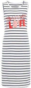NAME IT maxi jurk Vippa met regenboogprint donkerblauw
