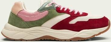Scotch & Soda Celeste 2.0 sneaker met geitensuè, de en leren details