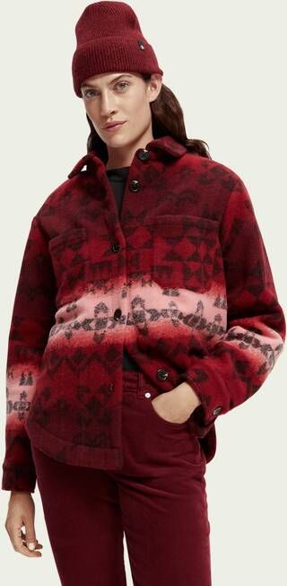 Scotch & Soda Overshirt met jacquarddessin