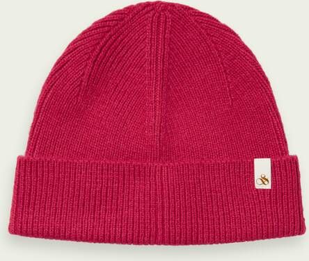 Scotch & Soda Unisex ribgebreide beanie